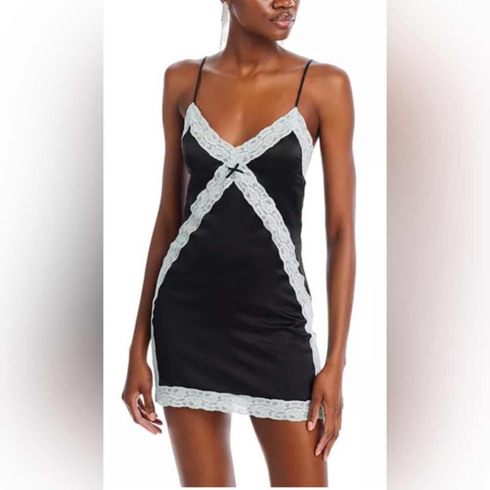 NWT Alexander Wang Silk Slip Cami Dress with Lace Detail 0
